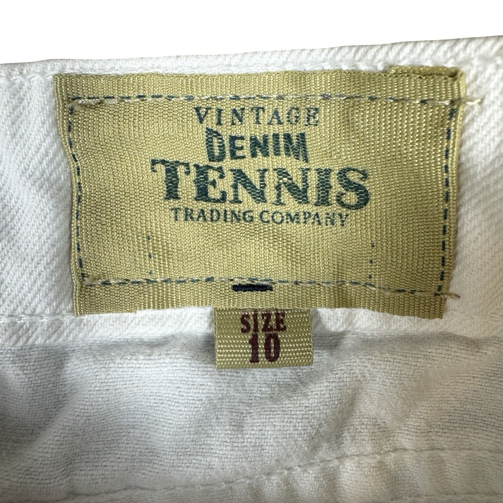 Vintage Denim Tennis White Cargo Skirt With Tennis Ball Pockets Women's Size 10 - Picture 3 of 7